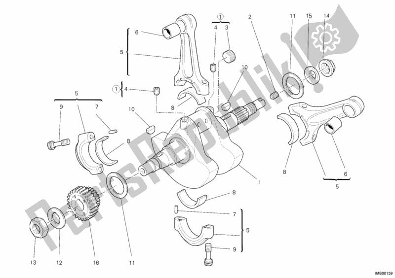 Tutte le parti per il Albero A Gomiti del Ducati Monster 795 EU Thailand 2012